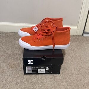 DC Men's Orange High-Top Sneakers